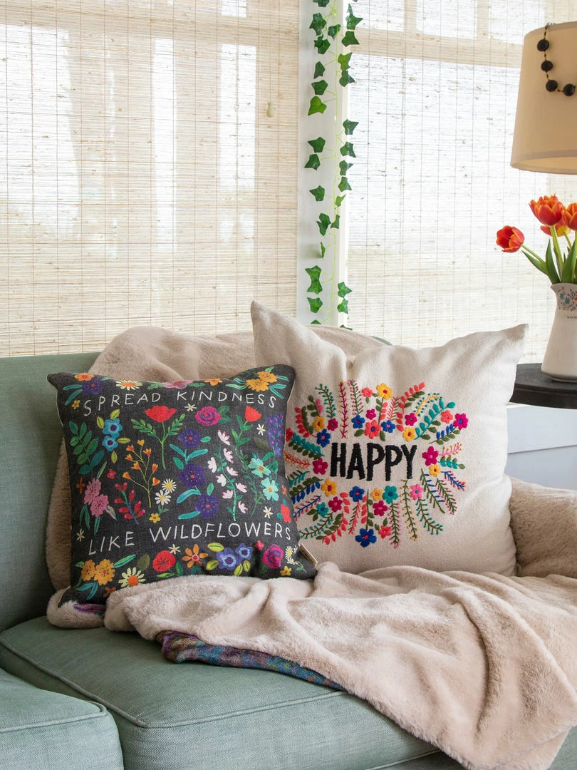 Natural Life Hand Embroidered Pillow NEW & TRENDING 18 Natural Life Hand Embroidered Pillow NEW & TRENDING