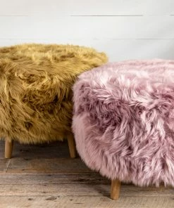Natural Life Faux Fur Stool Back To Campus
