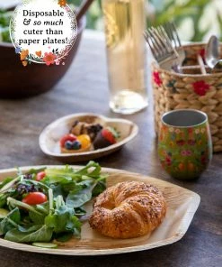 Natural Life Palm Leaf Plate Set Of 12