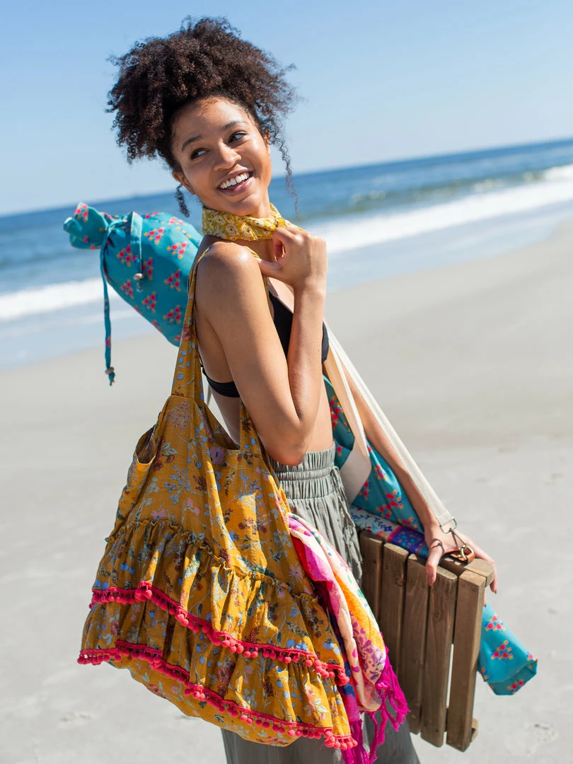 Natural Life Ruffle Tote Bag 8 Natural Life Ruffle Tote Bag