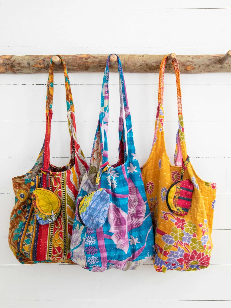 Natural Life Slouchy Kantha Tote NEW & TRENDING 6 Natural Life Slouchy Kantha Tote NEW & TRENDING