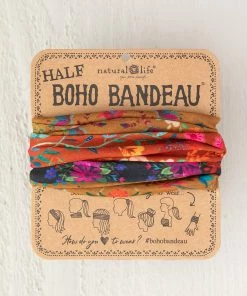 Natural Life Border Print Half Boho Bandeau 47 Natural Life Border Print Half Boho Bandeau