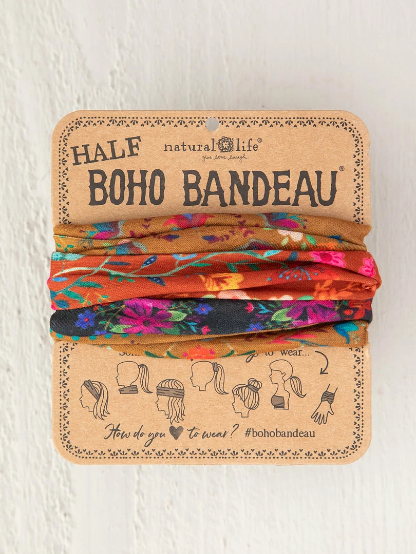 Natural Life Border Print Half Boho Bandeau 18 Natural Life Border Print Half Boho Bandeau