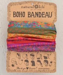 Natural Life Border Print Boho Bandeau Accessories