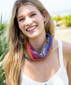Natural Life Border Print Boho Bandeau Accessories