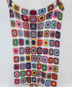 Natural Life Granny Square Crochet Blanket Back To Campus