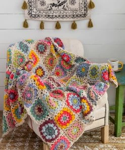 Natural Life Granny Square Crochet Blanket Back To Campus