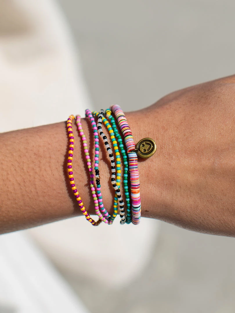 Natural Life Sequin Disc Charm Bracelet 4 Natural Life Sequin Disc Charm Bracelet