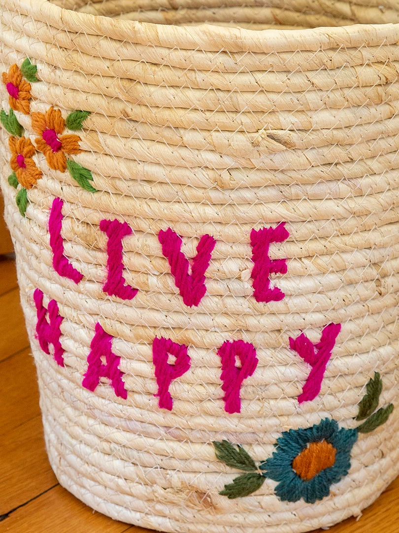 Natural Life Back To Campus Hand Embroidered Basket 5 Natural Life Back To Campus Hand Embroidered Basket