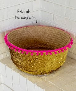Natural Life Sequin Belly Basket
