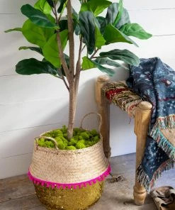 Natural Life Sequin Belly Basket