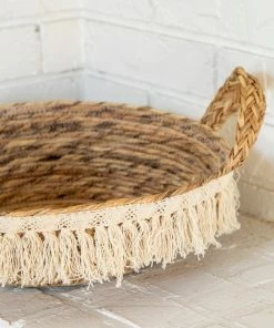 Natural Life Macrame Fringe Basket