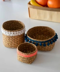 Natural Life Back To Campus Set Of 3 Small Woven Baskets 8 Natural Life Back To Campus Set Of 3 Small Woven Baskets