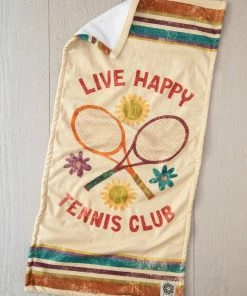 Natural Life Beach & Outdoors Live Happy Tennis Towel