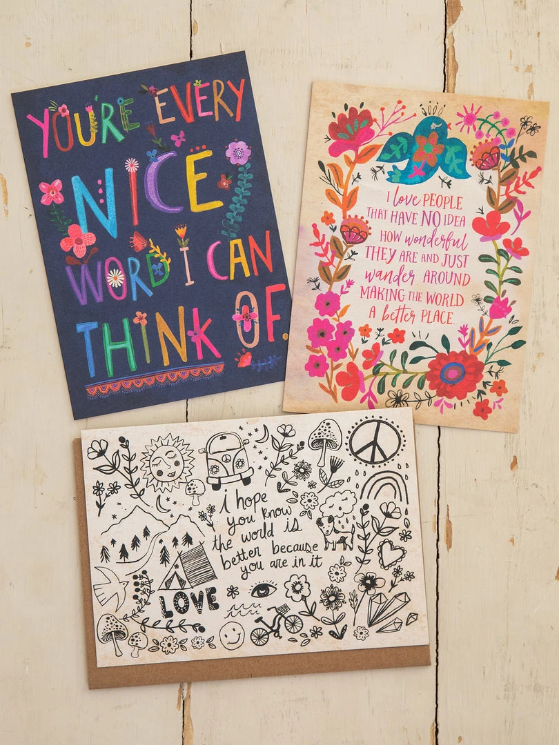 Natural Life Set Of 3 Greeting Cards 14 Natural Life Set Of 3 Greeting Cards