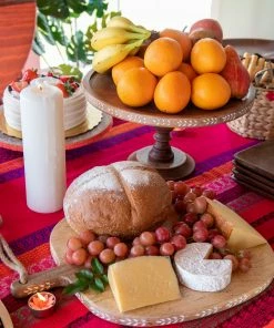 Natural Life Carved Wooden Cake Stand HOME & LIVING 10 Natural Life Carved Wooden Cake Stand HOME & LIVING