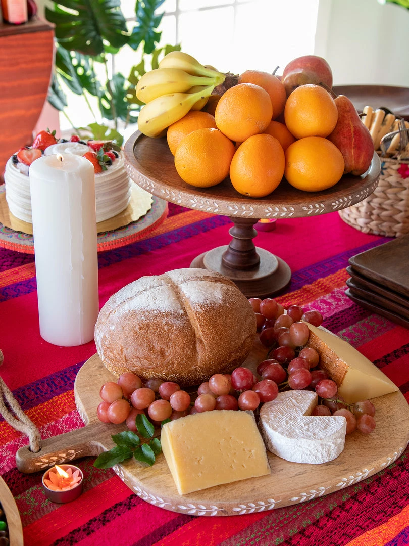 Natural Life Carved Wooden Cake Stand HOME & LIVING 6 Natural Life Carved Wooden Cake Stand HOME & LIVING