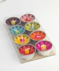 Natural Life Set Of 8 Tea Lights