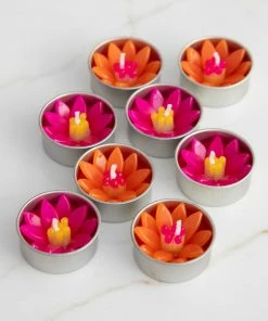 Natural Life Set Of 8 Tea Lights