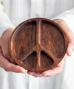 Natural Life Peace Sign Trinket Dish