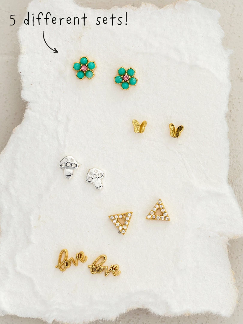 Natural Life ACCESSORIES Perfect Tiny Stud Set 4 Natural Life ACCESSORIES Perfect Tiny Stud Set
