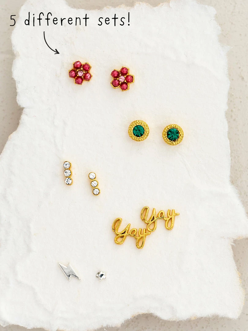 Natural Life ACCESSORIES Perfect Tiny Stud Set 8 Natural Life ACCESSORIES Perfect Tiny Stud Set