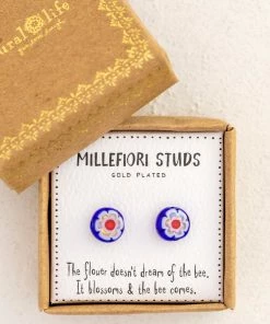 Natural Life Millefiori Bead Studs SUMMER SHOP 14 Natural Life Millefiori Bead Studs SUMMER SHOP