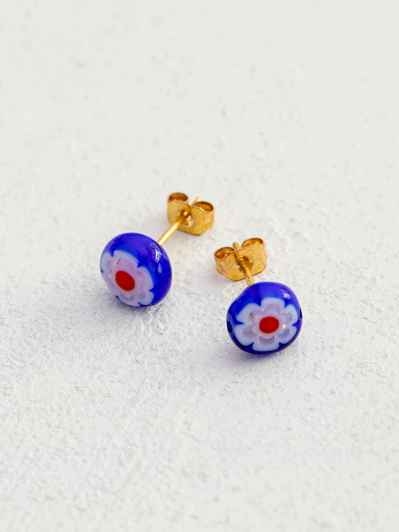 Natural Life Millefiori Bead Studs SUMMER SHOP 5 Natural Life Millefiori Bead Studs SUMMER SHOP