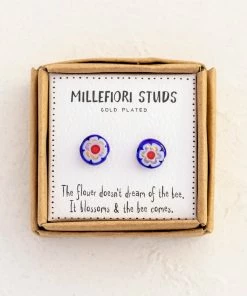 Natural Life Millefiori Bead Studs SUMMER SHOP 15 Natural Life Millefiori Bead Studs SUMMER SHOP