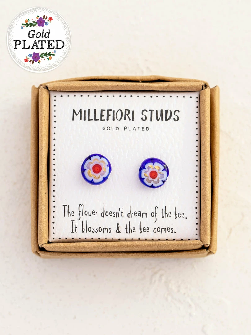 Natural Life Millefiori Bead Studs SUMMER SHOP 3 Natural Life Millefiori Bead Studs SUMMER SHOP