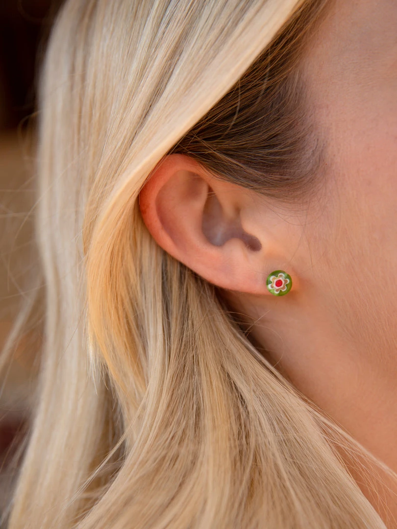 Natural Life Millefiori Bead Studs SUMMER SHOP 10 Natural Life Millefiori Bead Studs SUMMER SHOP