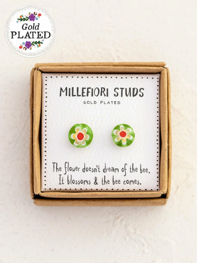 Natural Life Millefiori Bead Studs SUMMER SHOP 9 Natural Life Millefiori Bead Studs SUMMER SHOP