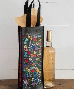 Natural Life Wine Bottle Happy Bag Kitchen & Drinkware