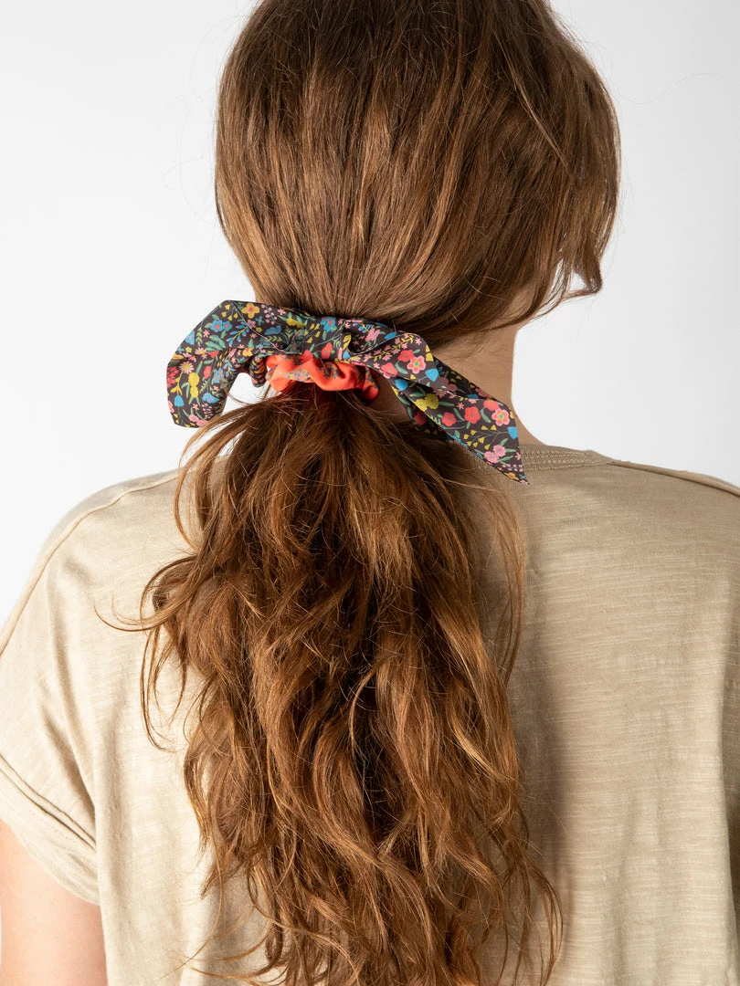 Natural Life Mixed Print Tie Scrunchie 6 Natural Life Mixed Print Tie Scrunchie