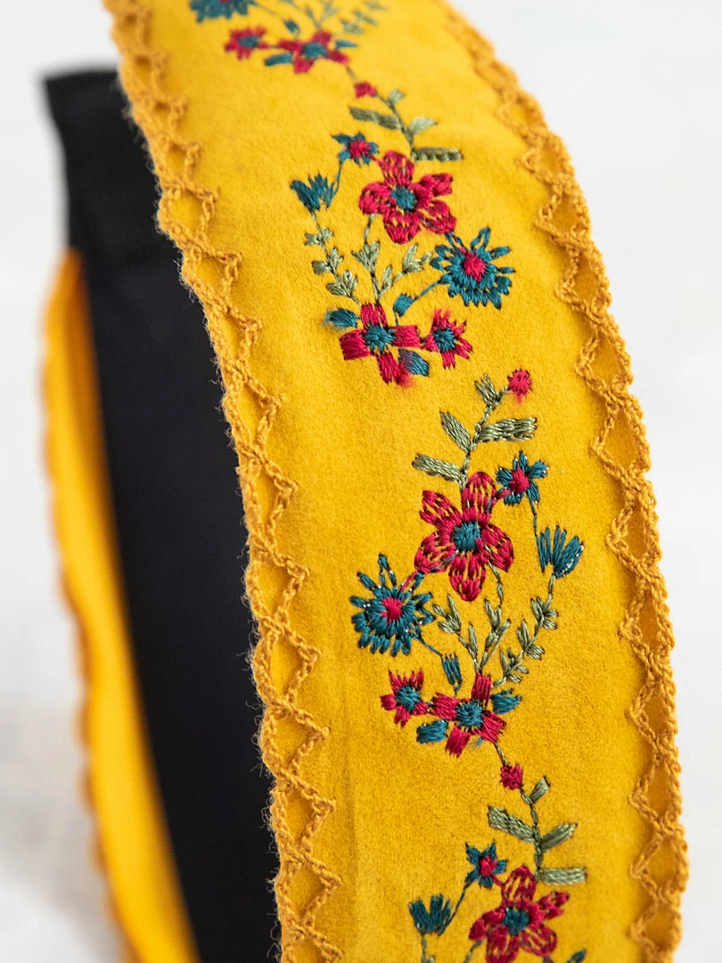 Natural Life Embroidered Velvet Headband 5 Natural Life Embroidered Velvet Headband