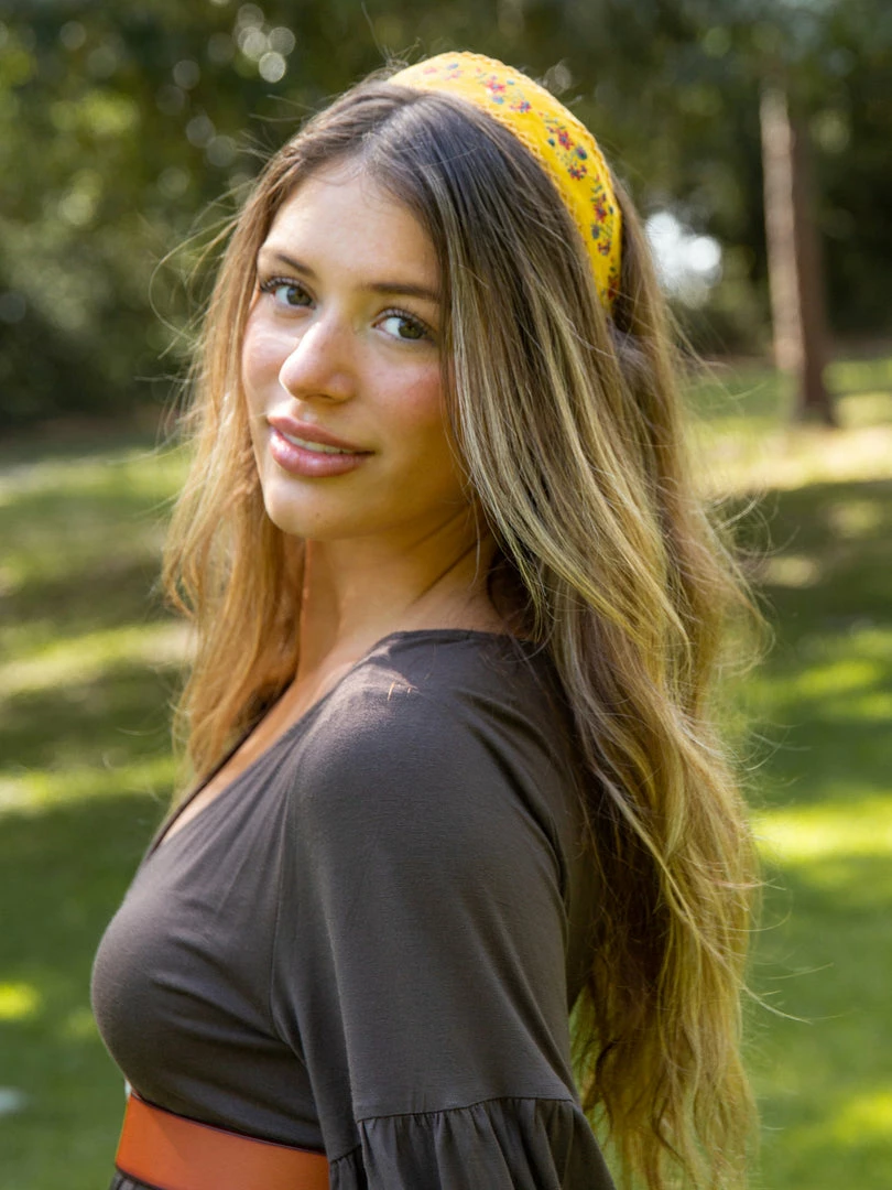 Natural Life Embroidered Velvet Headband 6 Natural Life Embroidered Velvet Headband