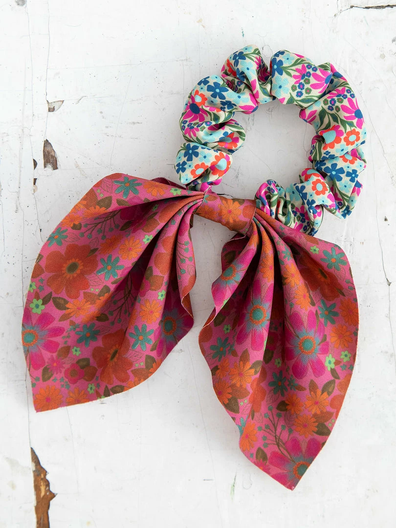 Natural Life Mixed Print Tie Scrunchie 3 Natural Life Mixed Print Tie Scrunchie