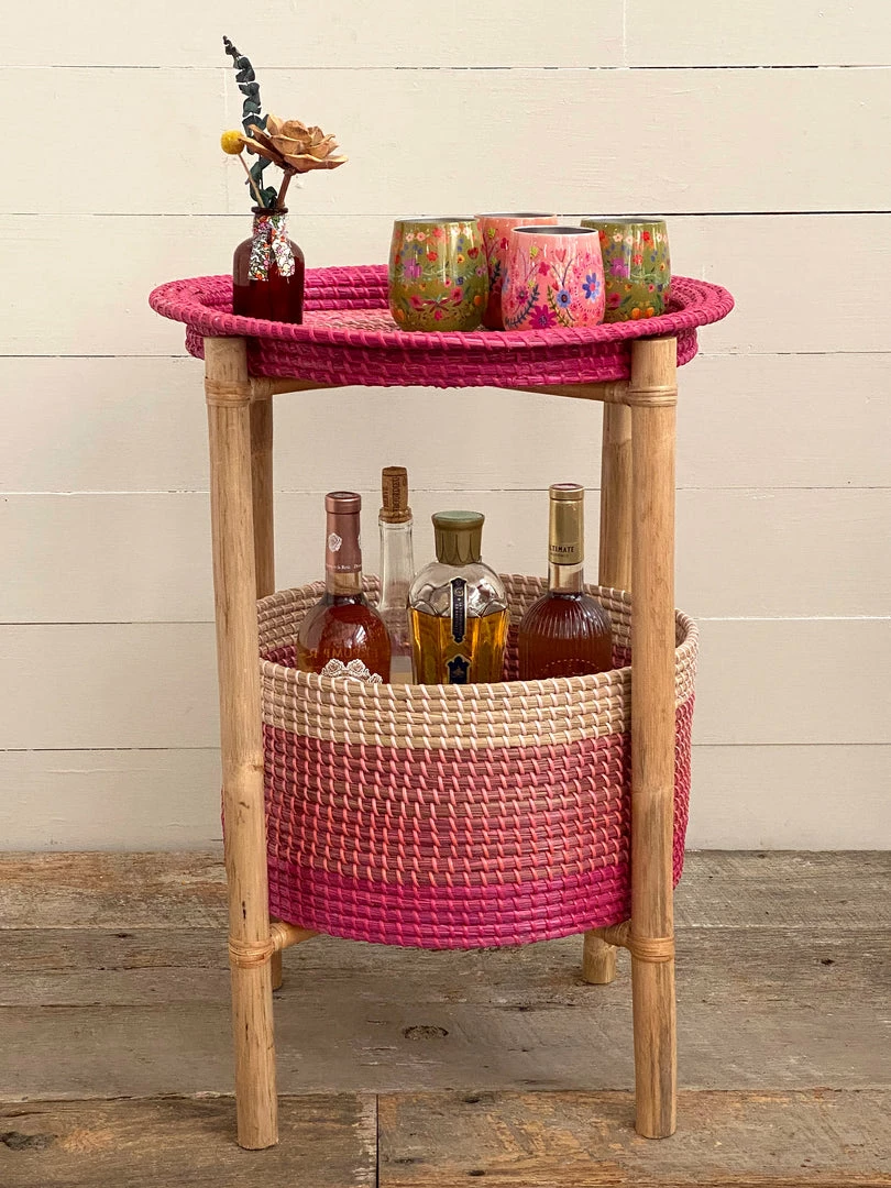 Natural Life Back To Campus Rattan Side Table 4 Natural Life Back To Campus Rattan Side Table