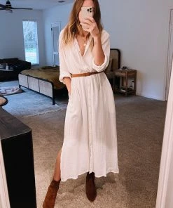 Natural Life Beach & Outdoors The Drew Gauze Shirtdress