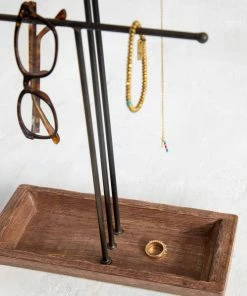 Natural Life Back To Campus Wooden Jewelry Stand