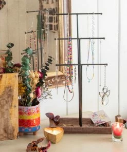 Natural Life Back To Campus Wooden Jewelry Stand