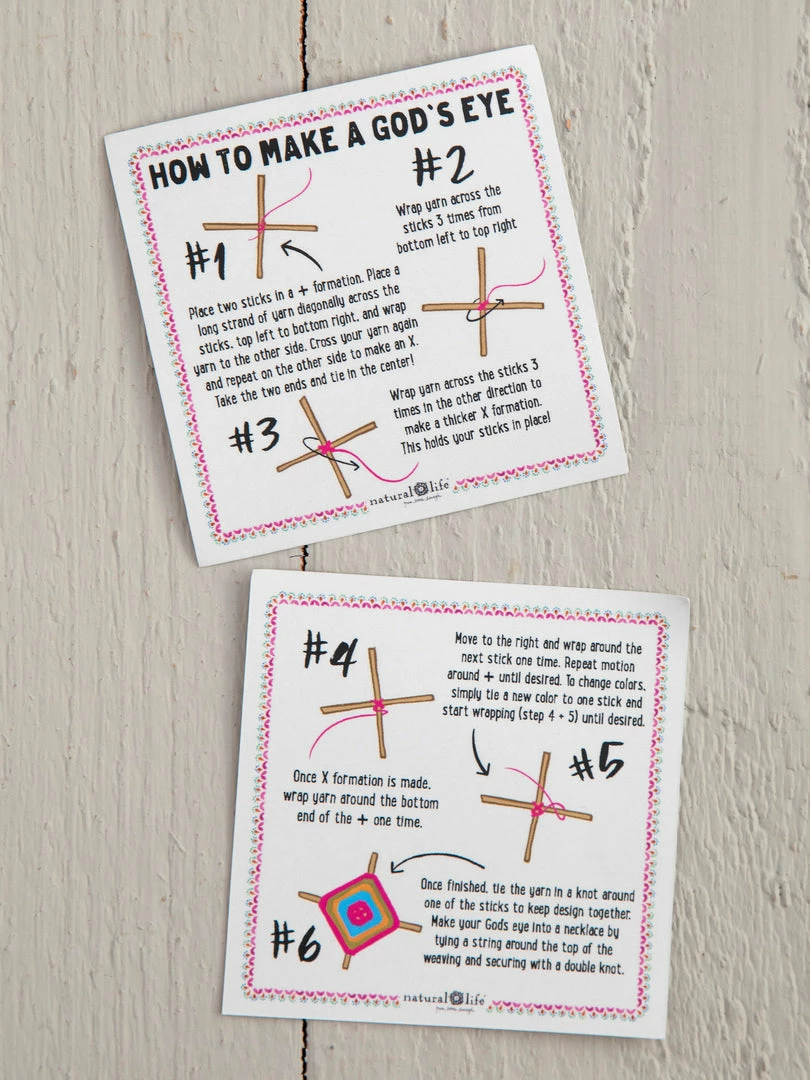 Natural Life Tiny God's Eye Craft Kit FUN & GIFTS 6 Natural Life Tiny God's Eye Craft Kit FUN & GIFTS