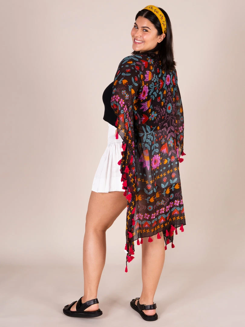 Natural Life NEW & TRENDING Border Kimono 4 Natural Life NEW & TRENDING Border Kimono