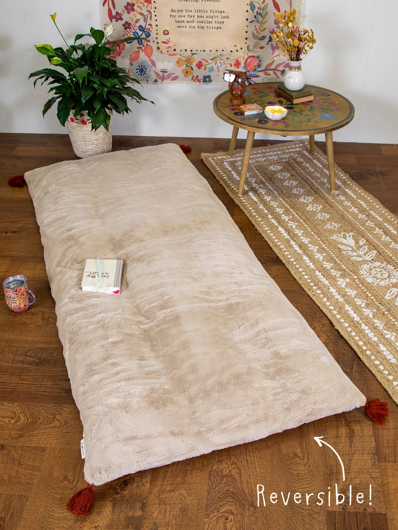 Natural Life Faux Fur Lounge Bed Roll 9 Natural Life Faux Fur Lounge Bed Roll