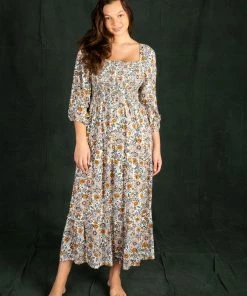 Natural Life CLOTHES Daria Smocked Maxi Dress