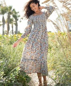 Natural Life CLOTHES Daria Smocked Maxi Dress