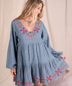 Natural Life Embroidered Taryn Dress CLOTHES