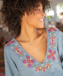 Natural Life Embroidered Taryn Dress CLOTHES