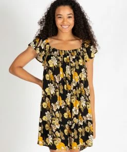 Natural Life NEW & TRENDING Flutter Sleeve Mini Dress