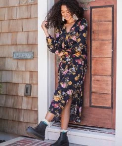 Natural Life CLOTHES Rowan Side Slit Midi Dress